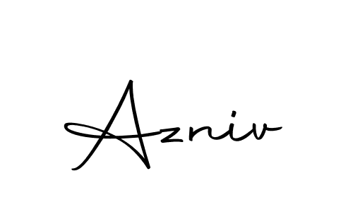 Make a beautiful signature design for name Azniv. With this signature (Autography-DOLnW) style, you can create a handwritten signature for free. Azniv signature style 10 images and pictures png