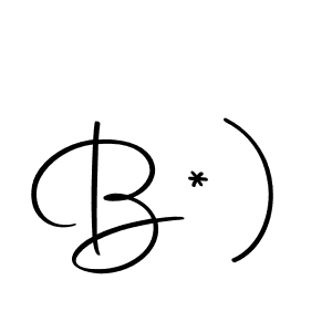 Make a beautiful signature design for name B*). With this signature (Autography-DOLnW) style, you can create a handwritten signature for free. B*) signature style 10 images and pictures png