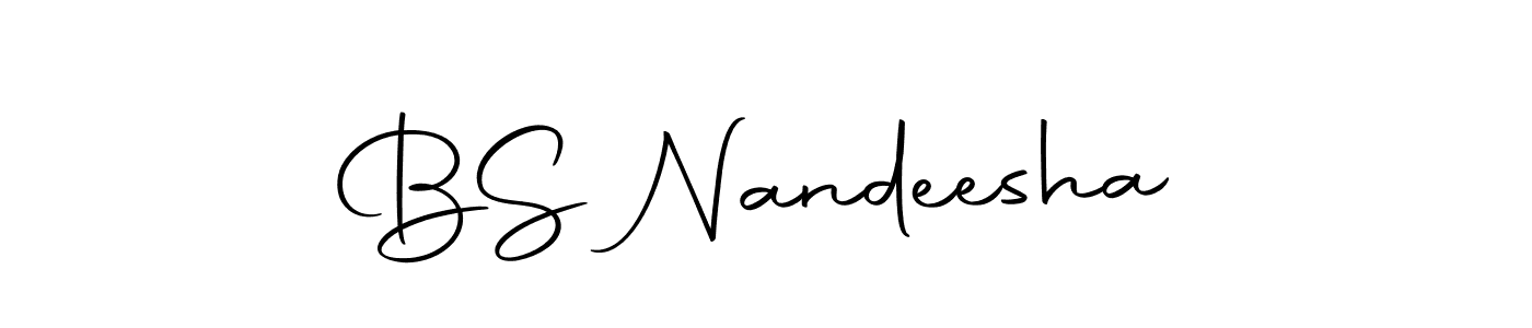 The best way (Autography-DOLnW) to make a short signature is to pick only two or three words in your name. The name B  S Nandeesha include a total of six letters. For converting this name. B  S Nandeesha signature style 10 images and pictures png