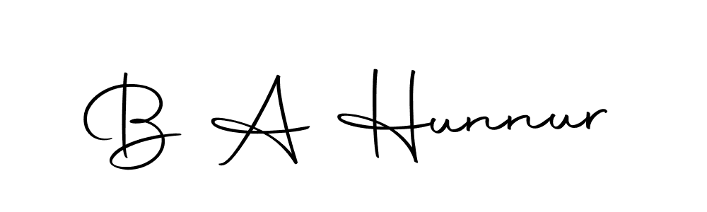 Make a short B A Hunnur signature style. Manage your documents anywhere anytime using Autography-DOLnW. Create and add eSignatures, submit forms, share and send files easily. B A Hunnur signature style 10 images and pictures png
