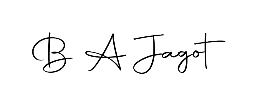 Make a beautiful signature design for name B A Jagot. With this signature (Autography-DOLnW) style, you can create a handwritten signature for free. B A Jagot signature style 10 images and pictures png