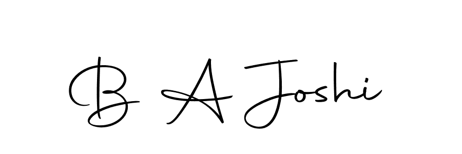 Design your own signature with our free online signature maker. With this signature software, you can create a handwritten (Autography-DOLnW) signature for name B A Joshi. B A Joshi signature style 10 images and pictures png