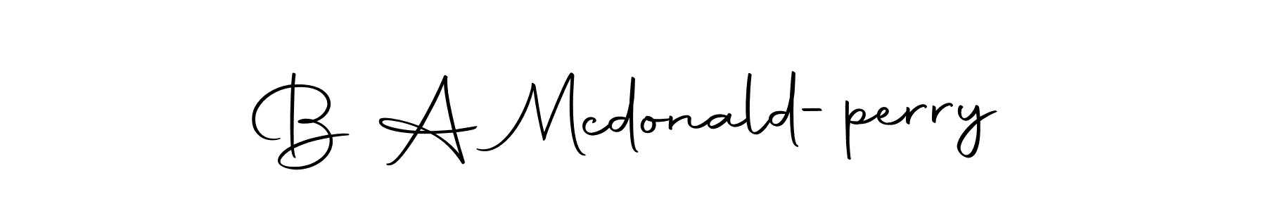 Use a signature maker to create a handwritten signature online. With this signature software, you can design (Autography-DOLnW) your own signature for name B A Mcdonald-perry. B A Mcdonald-perry signature style 10 images and pictures png