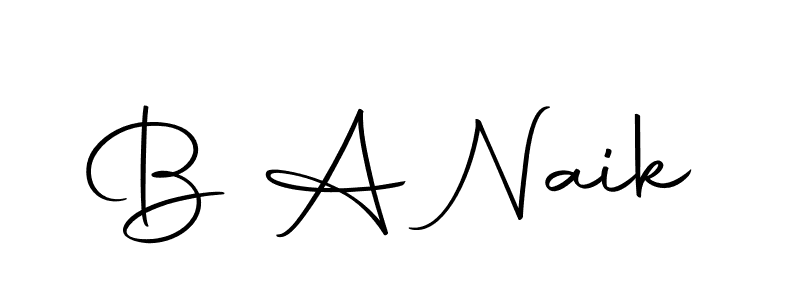 You should practise on your own different ways (Autography-DOLnW) to write your name (B A Naik) in signature. don't let someone else do it for you. B A Naik signature style 10 images and pictures png