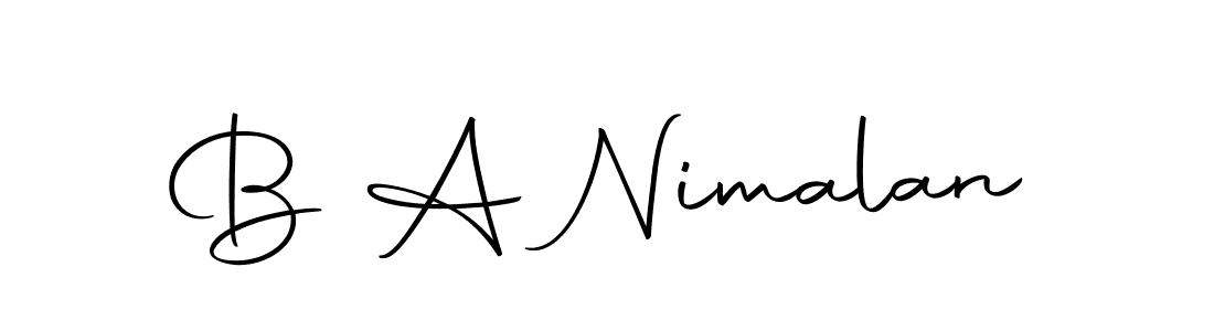 Also You can easily find your signature by using the search form. We will create B A Nimalan name handwritten signature images for you free of cost using Autography-DOLnW sign style. B A Nimalan signature style 10 images and pictures png