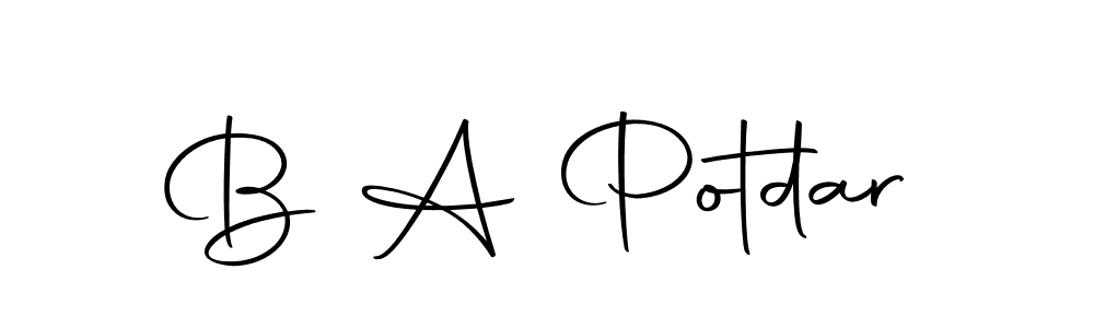 Make a beautiful signature design for name B A Potdar. Use this online signature maker to create a handwritten signature for free. B A Potdar signature style 10 images and pictures png