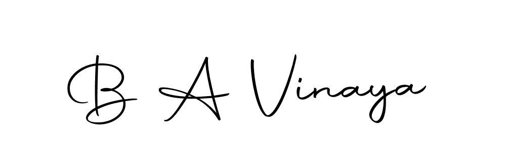 Create a beautiful signature design for name B A Vinaya. With this signature (Autography-DOLnW) fonts, you can make a handwritten signature for free. B A Vinaya signature style 10 images and pictures png