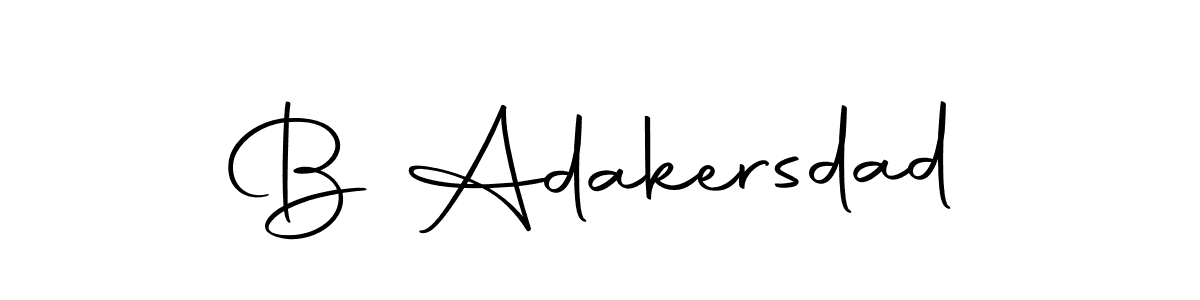 Design your own signature with our free online signature maker. With this signature software, you can create a handwritten (Autography-DOLnW) signature for name B Adakersdad. B Adakersdad signature style 10 images and pictures png