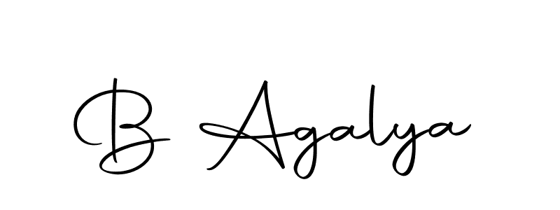 Also we have B Agalya name is the best signature style. Create professional handwritten signature collection using Autography-DOLnW autograph style. B Agalya signature style 10 images and pictures png