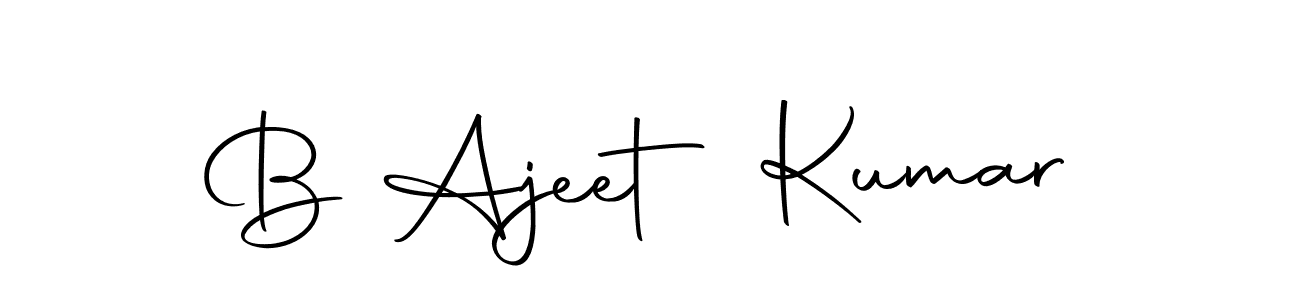 Use a signature maker to create a handwritten signature online. With this signature software, you can design (Autography-DOLnW) your own signature for name B Ajeet Kumar. B Ajeet Kumar signature style 10 images and pictures png