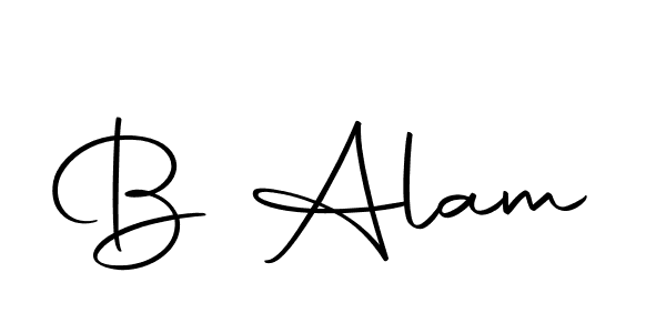 Use a signature maker to create a handwritten signature online. With this signature software, you can design (Autography-DOLnW) your own signature for name B Alam. B Alam signature style 10 images and pictures png