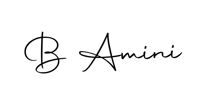 Design your own signature with our free online signature maker. With this signature software, you can create a handwritten (Autography-DOLnW) signature for name B Amini. B Amini signature style 10 images and pictures png