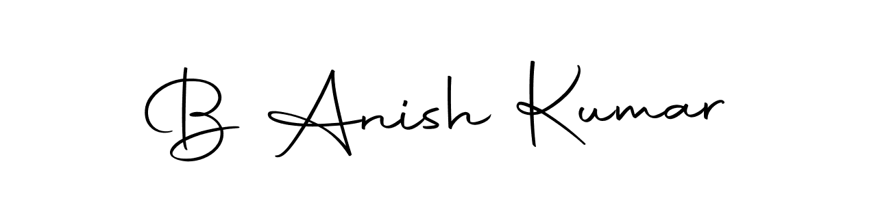 Make a beautiful signature design for name B Anish Kumar. With this signature (Autography-DOLnW) style, you can create a handwritten signature for free. B Anish Kumar signature style 10 images and pictures png