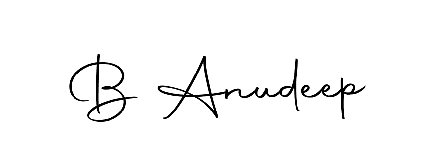 Use a signature maker to create a handwritten signature online. With this signature software, you can design (Autography-DOLnW) your own signature for name B Anudeep. B Anudeep signature style 10 images and pictures png