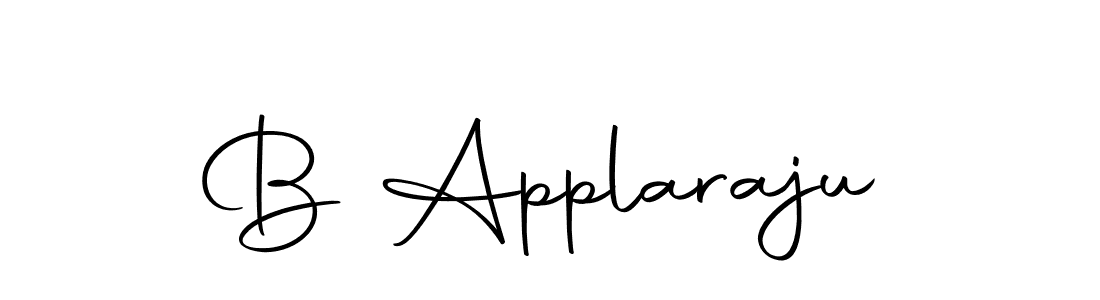 You should practise on your own different ways (Autography-DOLnW) to write your name (B Applaraju) in signature. don't let someone else do it for you. B Applaraju signature style 10 images and pictures png