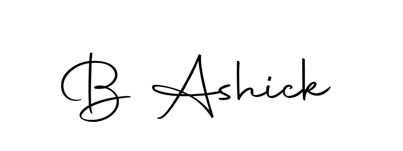 Also we have B Ashick name is the best signature style. Create professional handwritten signature collection using Autography-DOLnW autograph style. B Ashick signature style 10 images and pictures png