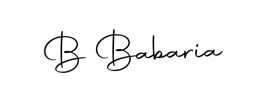 Create a beautiful signature design for name B Babaria. With this signature (Autography-DOLnW) fonts, you can make a handwritten signature for free. B Babaria signature style 10 images and pictures png