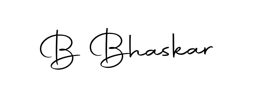 Create a beautiful signature design for name B Bhaskar. With this signature (Autography-DOLnW) fonts, you can make a handwritten signature for free. B Bhaskar signature style 10 images and pictures png