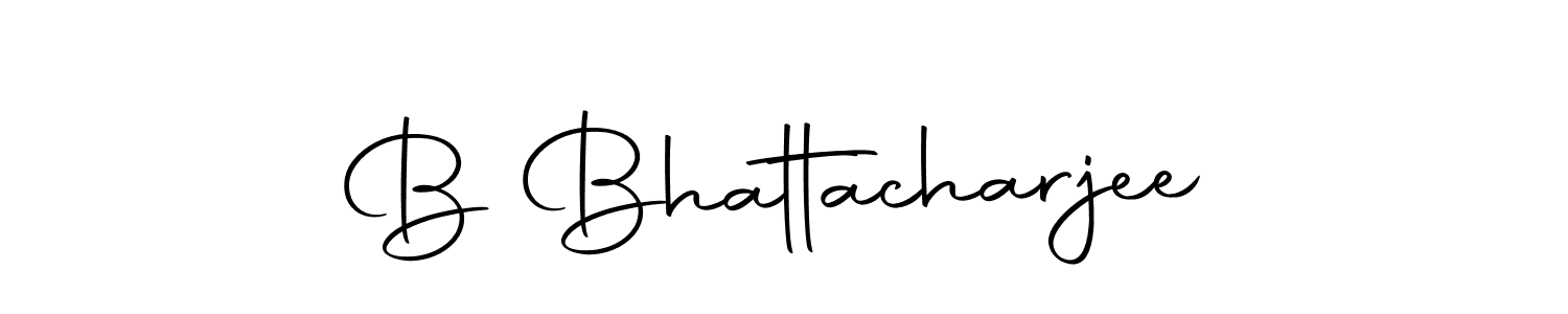 Make a beautiful signature design for name B Bhattacharjee. With this signature (Autography-DOLnW) style, you can create a handwritten signature for free. B Bhattacharjee signature style 10 images and pictures png