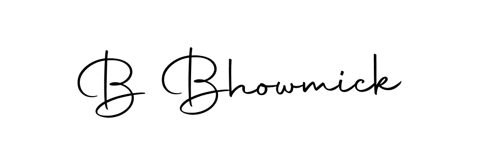 Make a beautiful signature design for name B Bhowmick. With this signature (Autography-DOLnW) style, you can create a handwritten signature for free. B Bhowmick signature style 10 images and pictures png