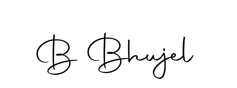 B Bhujel stylish signature style. Best Handwritten Sign (Autography-DOLnW) for my name. Handwritten Signature Collection Ideas for my name B Bhujel. B Bhujel signature style 10 images and pictures png