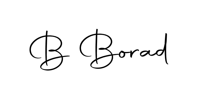 Create a beautiful signature design for name B Borad. With this signature (Autography-DOLnW) fonts, you can make a handwritten signature for free. B Borad signature style 10 images and pictures png