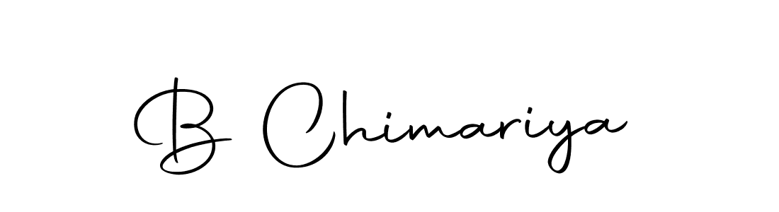 Use a signature maker to create a handwritten signature online. With this signature software, you can design (Autography-DOLnW) your own signature for name B Chimariya. B Chimariya signature style 10 images and pictures png