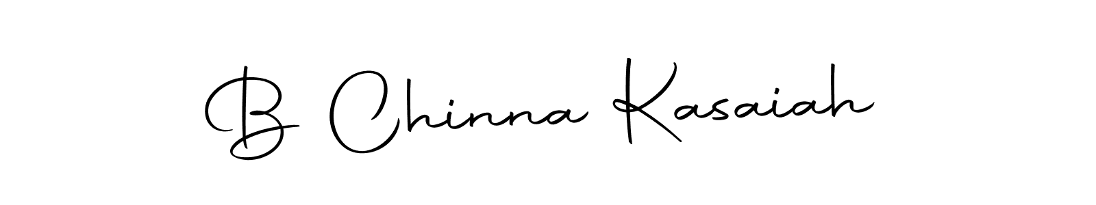 How to make B Chinna Kasaiah name signature. Use Autography-DOLnW style for creating short signs online. This is the latest handwritten sign. B Chinna Kasaiah signature style 10 images and pictures png