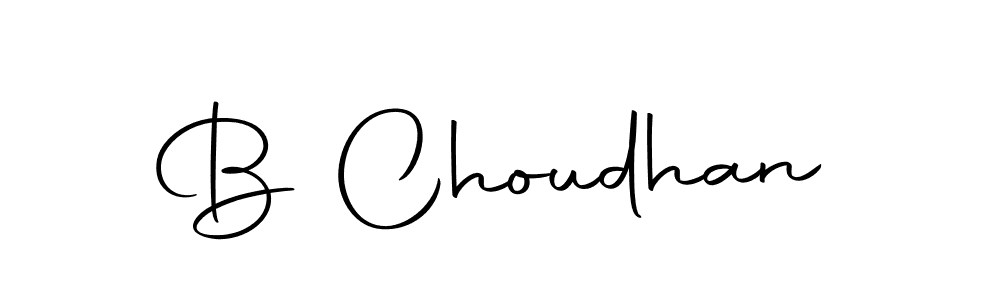 Create a beautiful signature design for name B Choudhan. With this signature (Autography-DOLnW) fonts, you can make a handwritten signature for free. B Choudhan signature style 10 images and pictures png