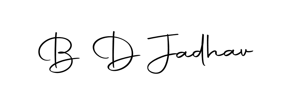 How to make B D Jadhav name signature. Use Autography-DOLnW style for creating short signs online. This is the latest handwritten sign. B D Jadhav signature style 10 images and pictures png