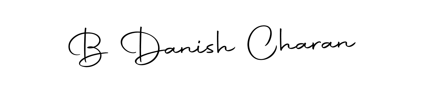 Use a signature maker to create a handwritten signature online. With this signature software, you can design (Autography-DOLnW) your own signature for name B Danish Charan. B Danish Charan signature style 10 images and pictures png