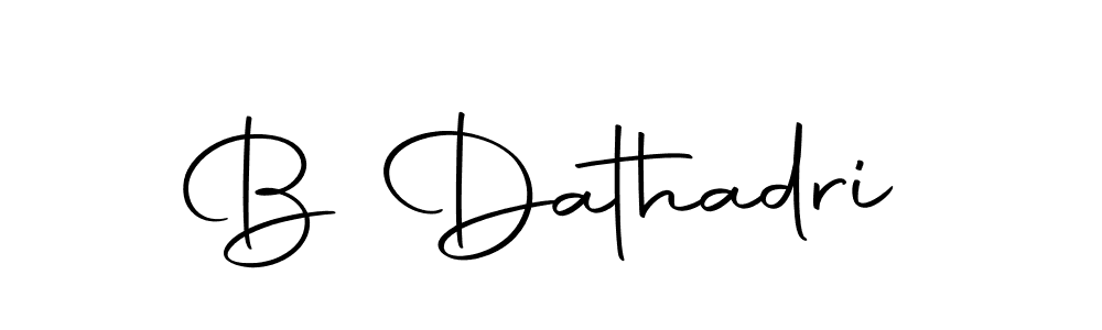 How to make B Dathadri signature? Autography-DOLnW is a professional autograph style. Create handwritten signature for B Dathadri name. B Dathadri signature style 10 images and pictures png