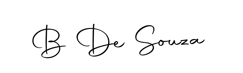 The best way (Autography-DOLnW) to make a short signature is to pick only two or three words in your name. The name B De Souza include a total of six letters. For converting this name. B De Souza signature style 10 images and pictures png