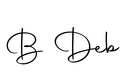 Similarly Autography-DOLnW is the best handwritten signature design. Signature creator online .You can use it as an online autograph creator for name B Deb. B Deb signature style 10 images and pictures png