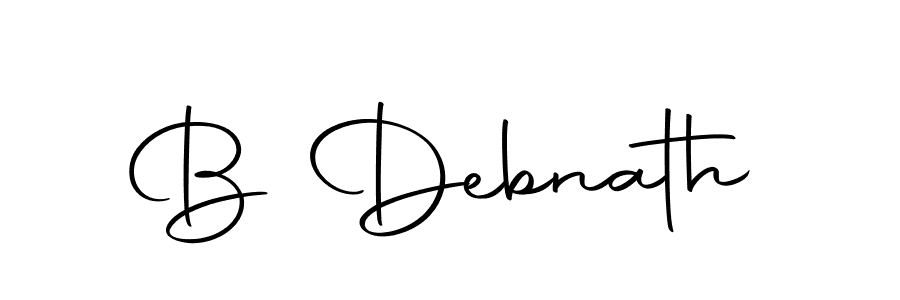 Use a signature maker to create a handwritten signature online. With this signature software, you can design (Autography-DOLnW) your own signature for name B Debnath. B Debnath signature style 10 images and pictures png