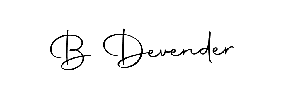 Create a beautiful signature design for name B Devender. With this signature (Autography-DOLnW) fonts, you can make a handwritten signature for free. B Devender signature style 10 images and pictures png