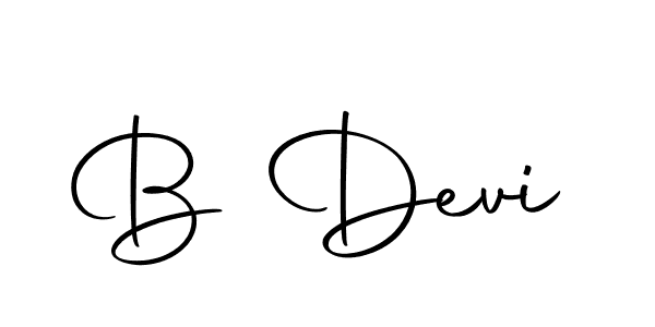 Create a beautiful signature design for name B Devi. With this signature (Autography-DOLnW) fonts, you can make a handwritten signature for free. B Devi signature style 10 images and pictures png