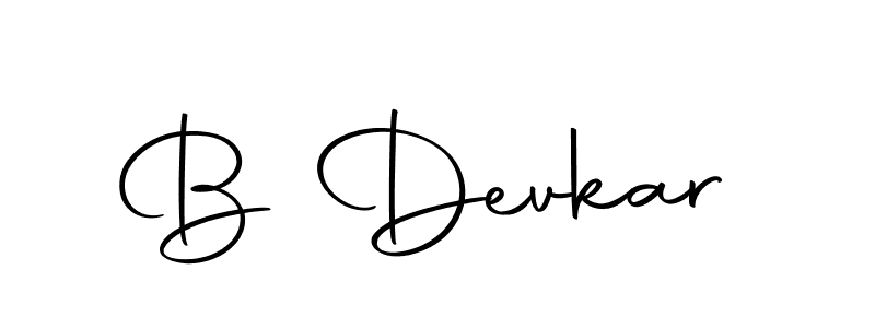 Design your own signature with our free online signature maker. With this signature software, you can create a handwritten (Autography-DOLnW) signature for name B Devkar. B Devkar signature style 10 images and pictures png