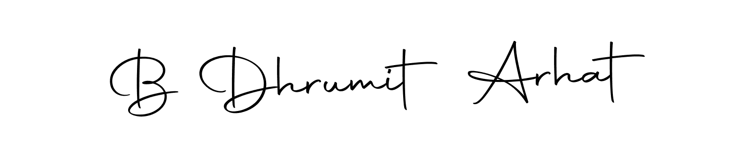 Make a beautiful signature design for name B Dhrumit Arhat. With this signature (Autography-DOLnW) style, you can create a handwritten signature for free. B Dhrumit Arhat signature style 10 images and pictures png