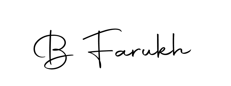 How to make B Farukh signature? Autography-DOLnW is a professional autograph style. Create handwritten signature for B Farukh name. B Farukh signature style 10 images and pictures png