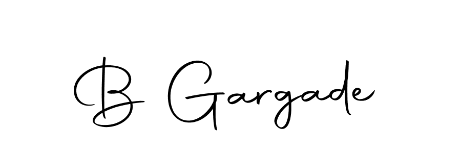 The best way (Autography-DOLnW) to make a short signature is to pick only two or three words in your name. The name B Gargade include a total of six letters. For converting this name. B Gargade signature style 10 images and pictures png