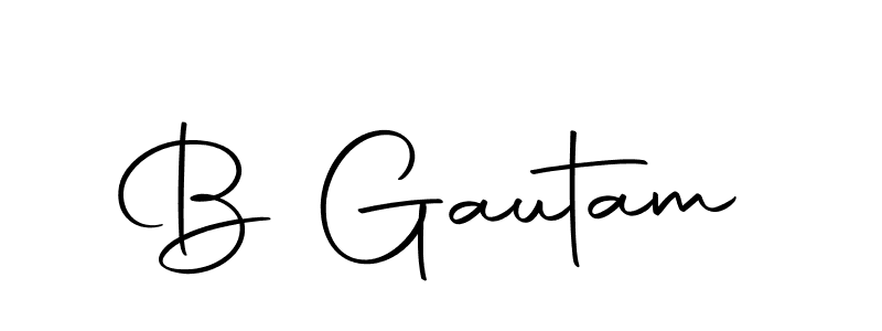 How to make B Gautam name signature. Use Autography-DOLnW style for creating short signs online. This is the latest handwritten sign. B Gautam signature style 10 images and pictures png