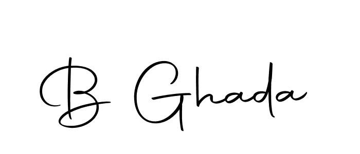 Autography-DOLnW is a professional signature style that is perfect for those who want to add a touch of class to their signature. It is also a great choice for those who want to make their signature more unique. Get B Ghada name to fancy signature for free. B Ghada signature style 10 images and pictures png