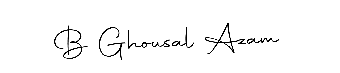 Also we have B Ghousal Azam name is the best signature style. Create professional handwritten signature collection using Autography-DOLnW autograph style. B Ghousal Azam signature style 10 images and pictures png