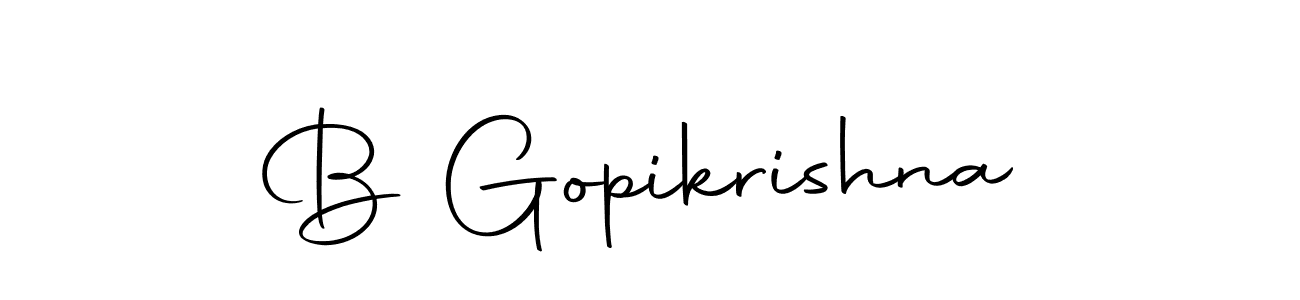 Design your own signature with our free online signature maker. With this signature software, you can create a handwritten (Autography-DOLnW) signature for name B Gopikrishna. B Gopikrishna signature style 10 images and pictures png