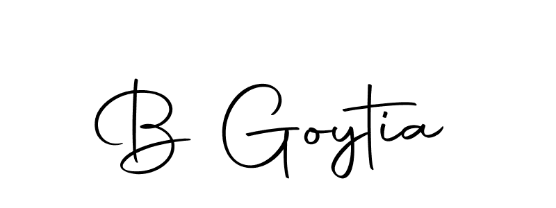 The best way (Autography-DOLnW) to make a short signature is to pick only two or three words in your name. The name B Goytia include a total of six letters. For converting this name. B Goytia signature style 10 images and pictures png