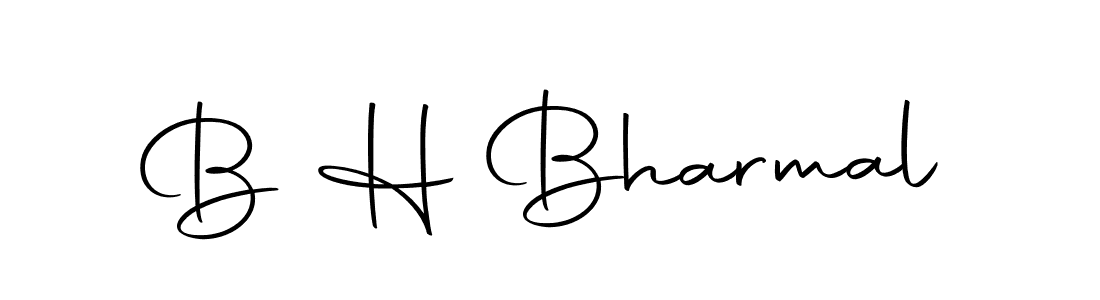 How to make B H Bharmal name signature. Use Autography-DOLnW style for creating short signs online. This is the latest handwritten sign. B H Bharmal signature style 10 images and pictures png