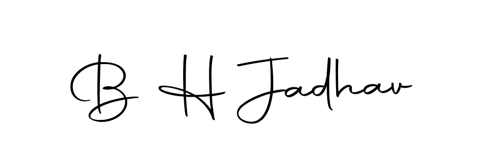 Here are the top 10 professional signature styles for the name B H Jadhav. These are the best autograph styles you can use for your name. B H Jadhav signature style 10 images and pictures png