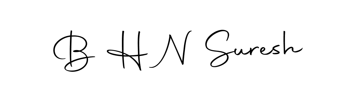 How to make B H N Suresh name signature. Use Autography-DOLnW style for creating short signs online. This is the latest handwritten sign. B H N Suresh signature style 10 images and pictures png