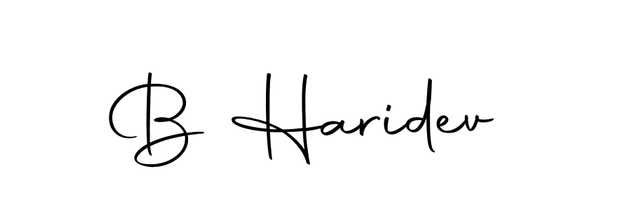Also we have B Haridev name is the best signature style. Create professional handwritten signature collection using Autography-DOLnW autograph style. B Haridev signature style 10 images and pictures png